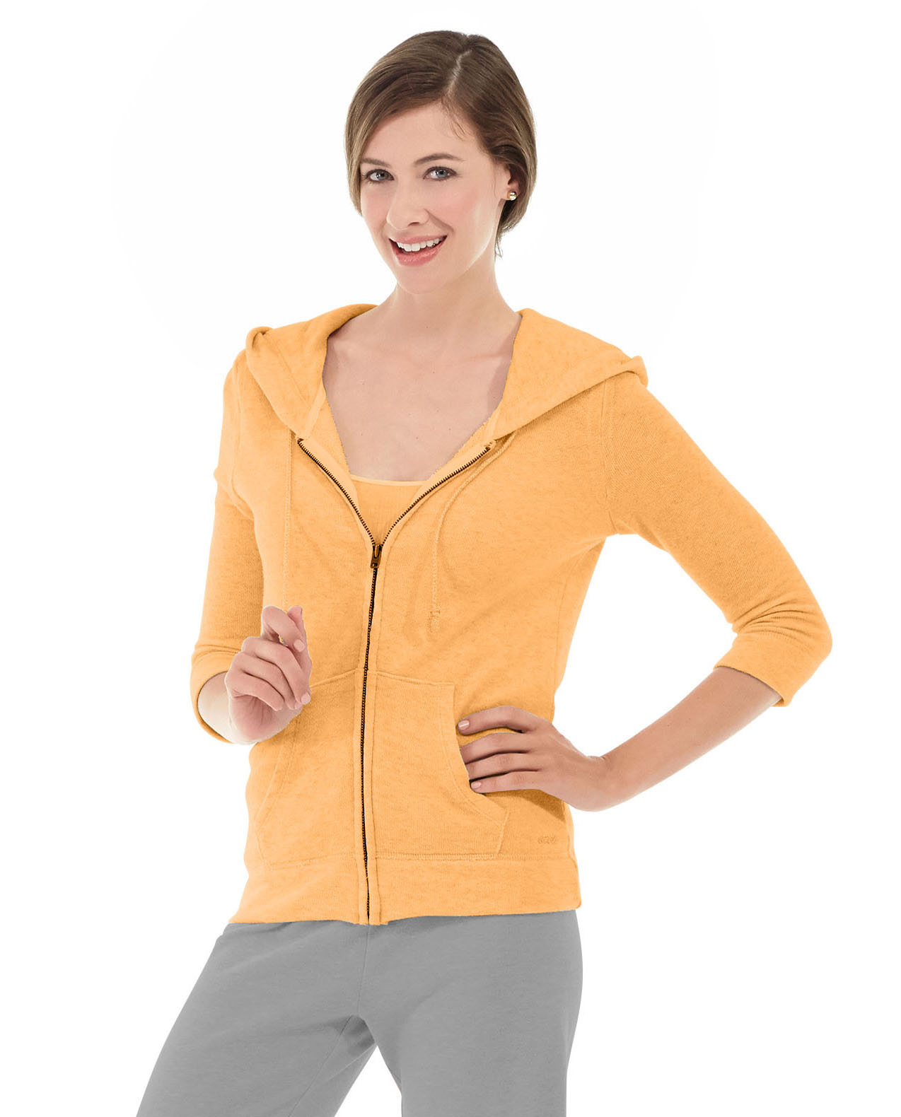 Selene Yoga Hoodie-M-Orange