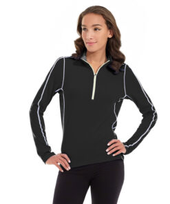Olivia 1/4 Zip Light Jacket-S-Black