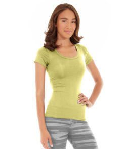 Desiree Fitness Tee-L-Yellow