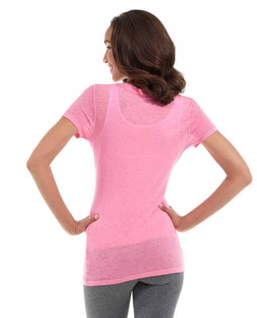 Karissa V-Neck Tee-M-Red - Image 2
