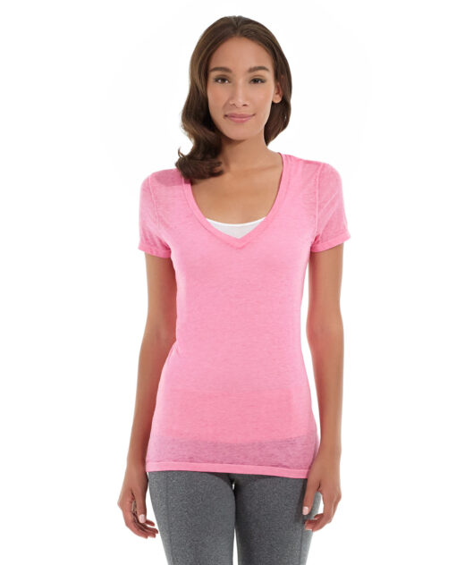 Karissa V-Neck Tee-M-Red